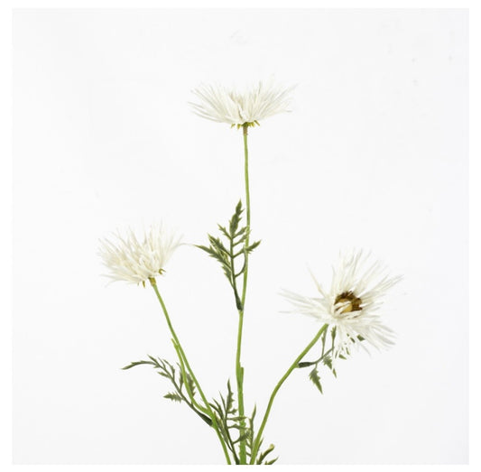 Kunstbloem chrysant 61cm off-white