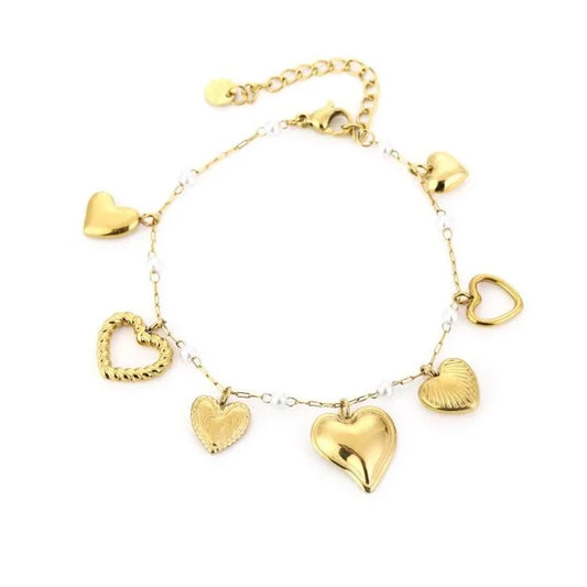 Hartjes bedels armband