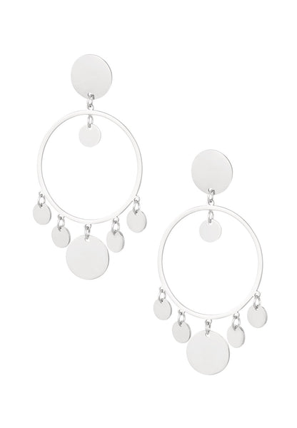 Oorbellen cirkel met coins