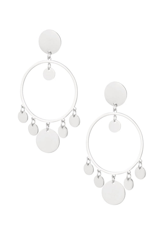 Oorbellen cirkel met coins