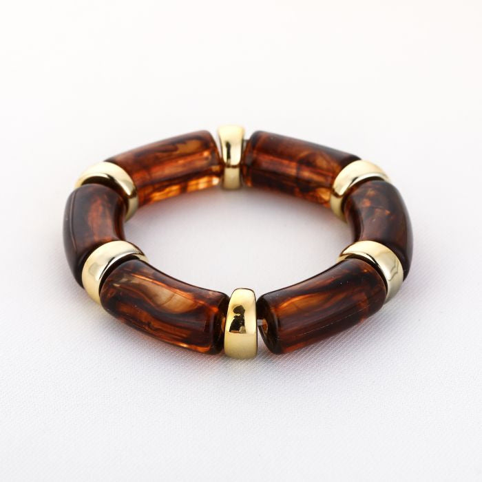 XL acrylic armband brown