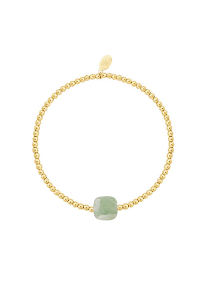 Armband kraaltjes met grote steen