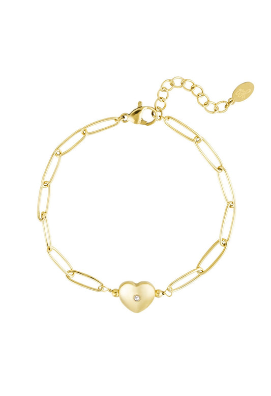 Schakelarmband met hart