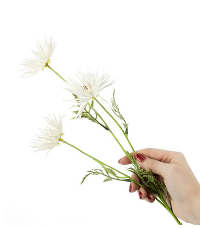 Kunstbloem chrysant 61cm off-white