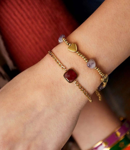 Armband met steen simpel