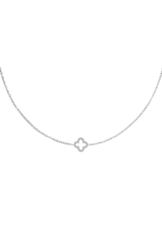 Ketting klaver zirkoon