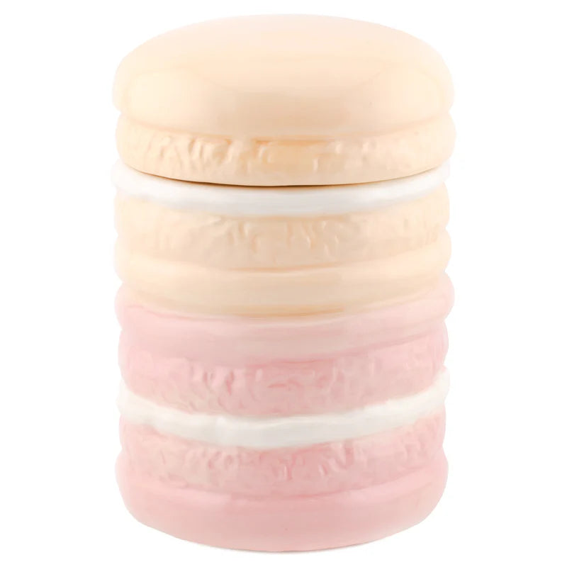 Aardewerk opbergbakje roze macarons