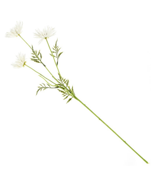 Kunstbloem chrysant 61cm off-white