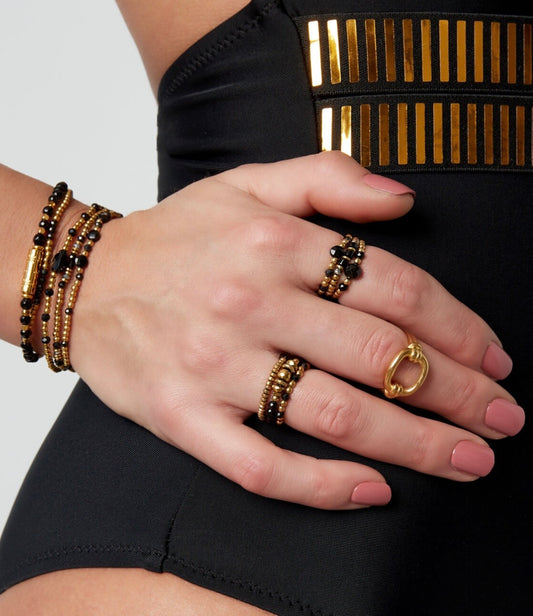 Elastieken ring steentjes