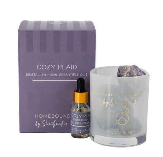 Geur kristal met essentiële olie cozy plaid