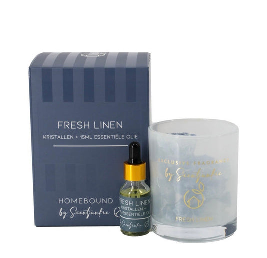 Geur kristal met essentiële olie fresh linen