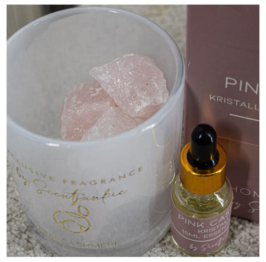 Geur kristal met essentiële olie pink cashmere