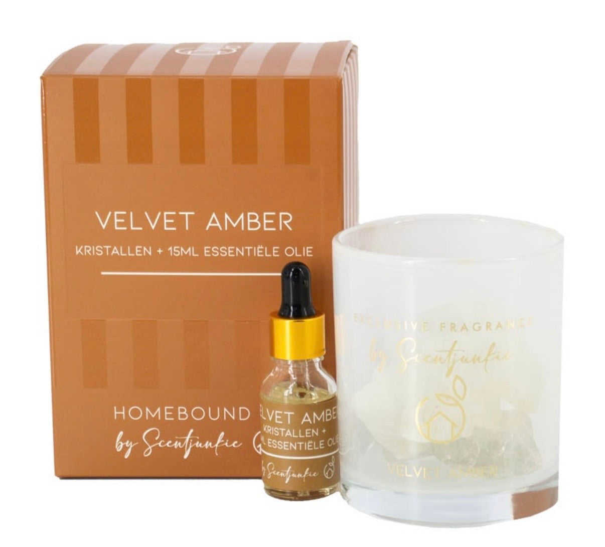 Geur kristal met essentiële olie velvet amber