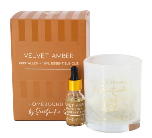 Geur kristal met essentiële olie velvet amber