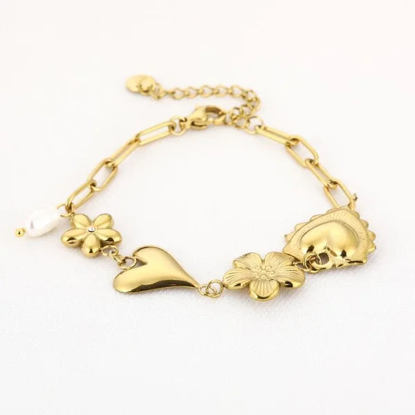 Bedel armband flower heart
