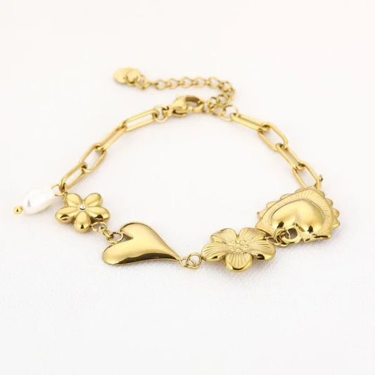 Bedel armband flower heart