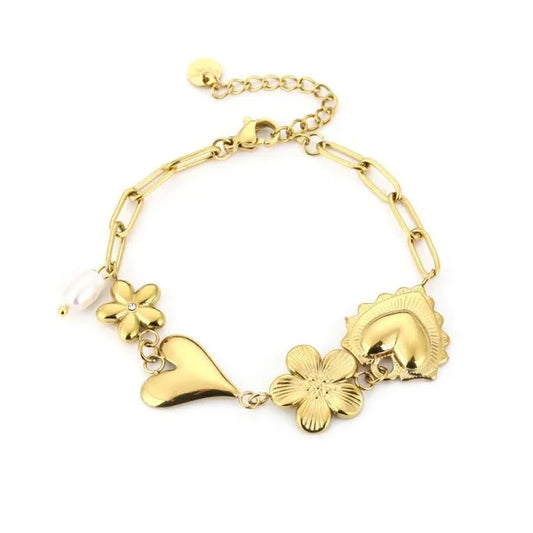 Bedel armband flower heart