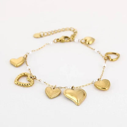 Hartjes bedels armband