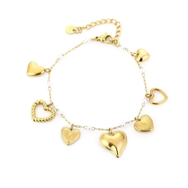 Hartjes bedels armband