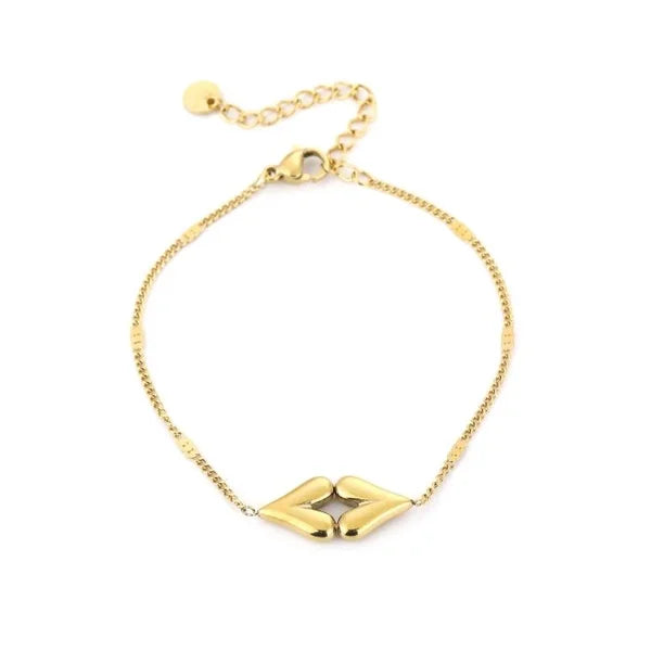 Dubbele hartjes armband