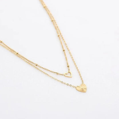 Dubbele hartjesketting