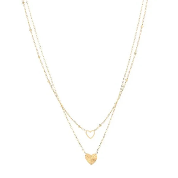 Dubbele hartjesketting