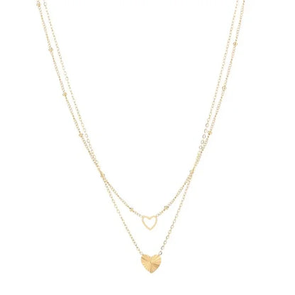 Dubbele hartjesketting