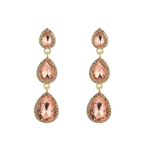 Crystal party oorbellen