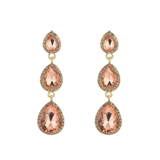 Crystal party oorbellen
