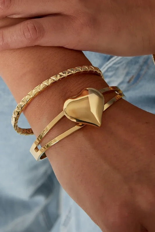 Dubbele hart bangle