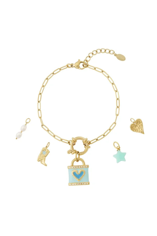 DIY Blauwe liefde armband