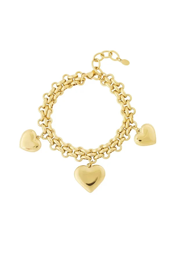 Trio hart armband