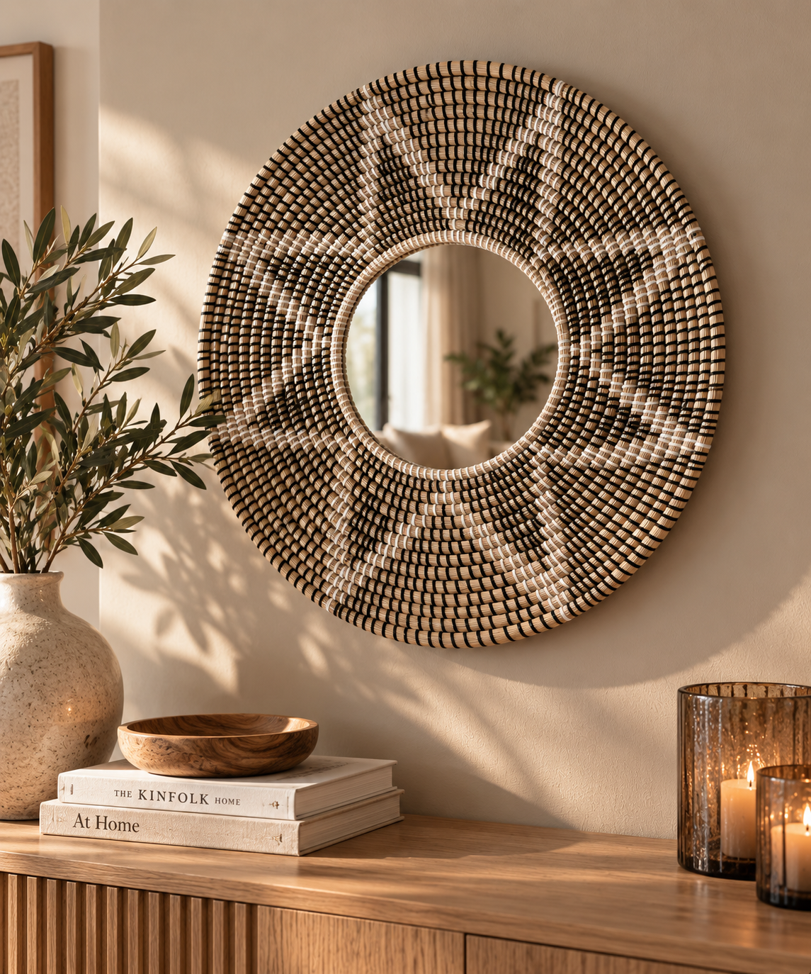 Wandspiegel Boho/Ibiza stijl