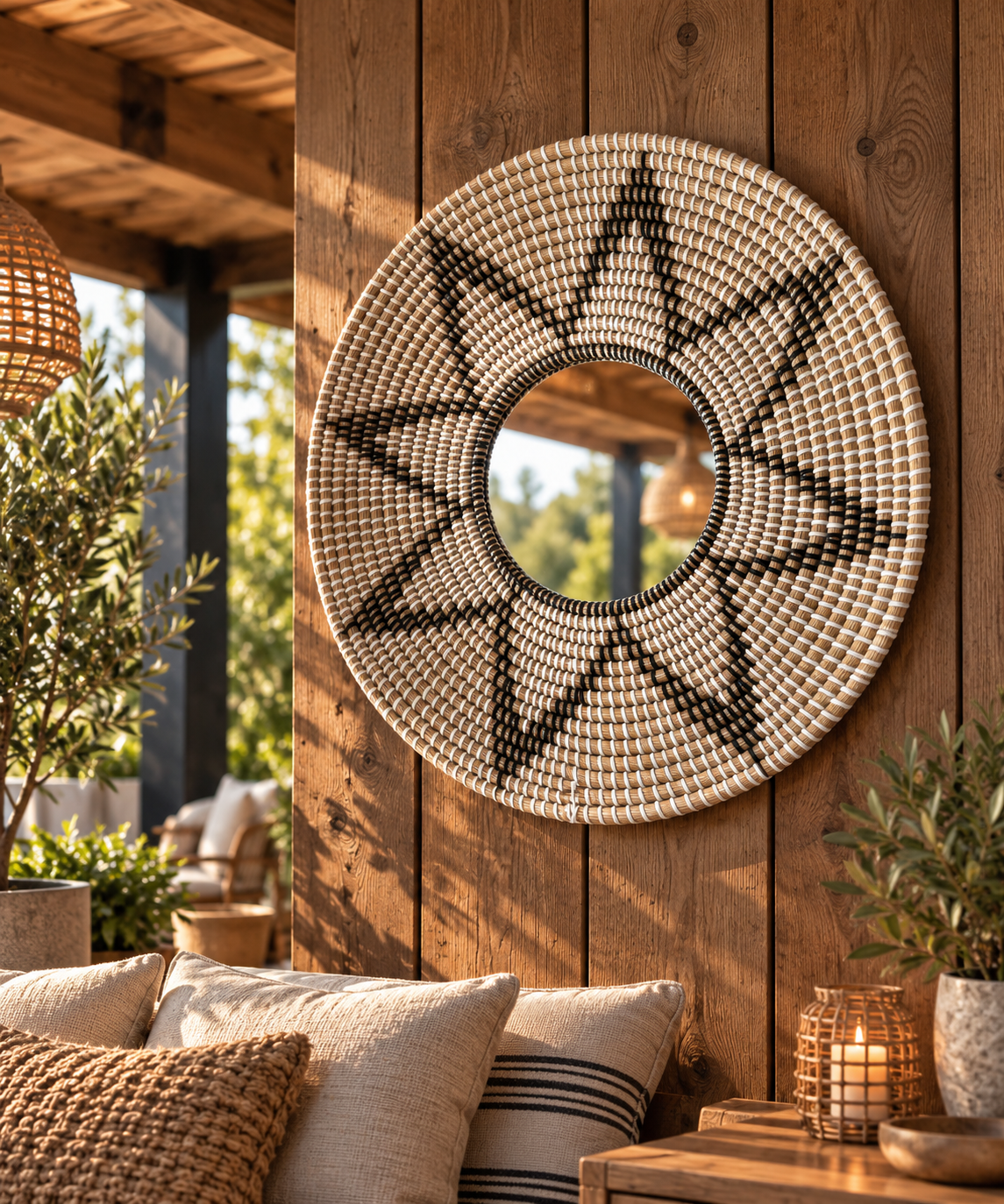 Wandspiegel Boho/Ibiza stijl
