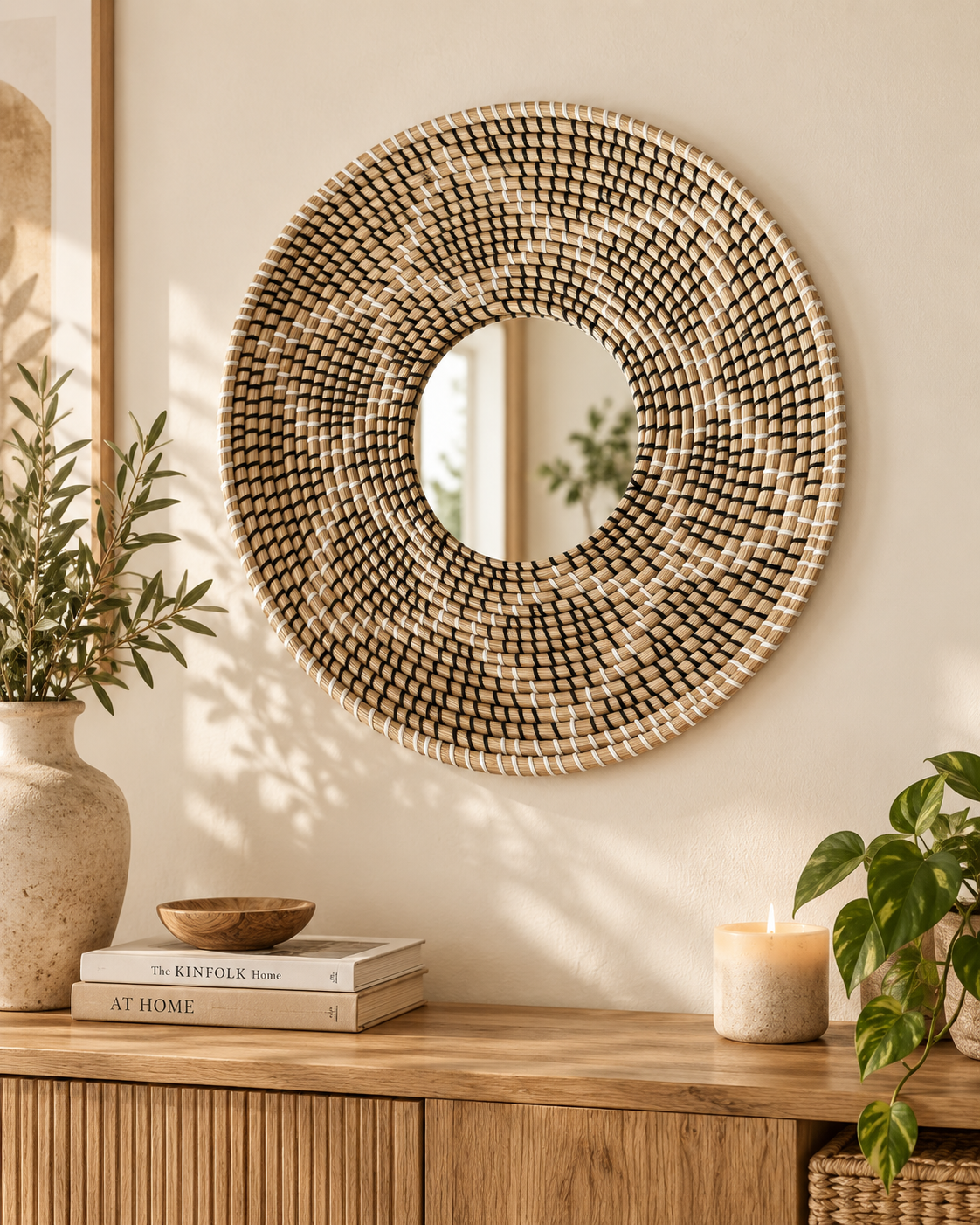 Wandspiegel Boho/Ibiza stijl
