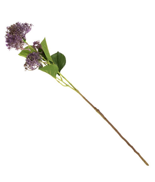 Kunstbloem bol 65cm paars