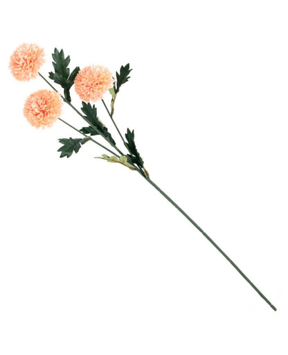 Kunstbloem bol chrysant 58cm zachtroze